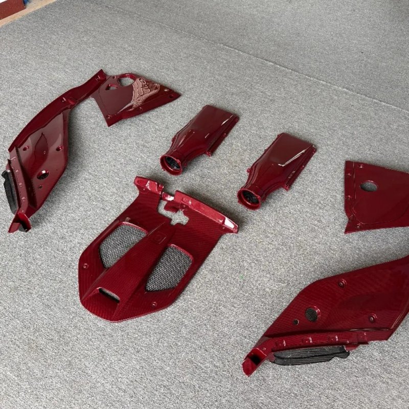 OEM Style Red Dry Carbon Fiber Body Kit for 812 Upgrade, Automotive Parts Engine Hood